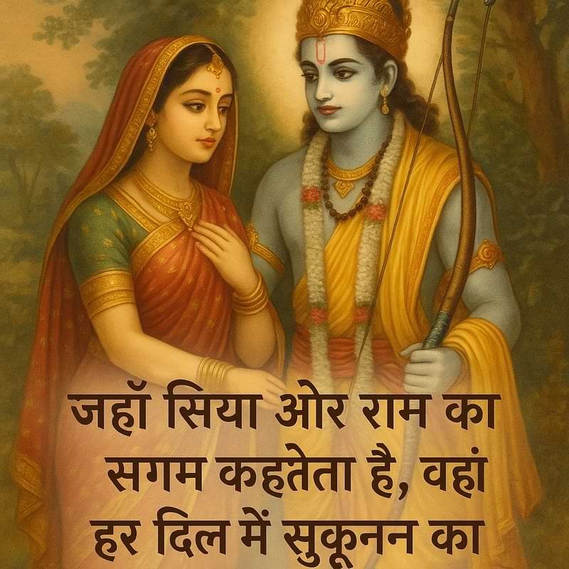 “जहाँ सिया और राम का संगम होता है, वहाँ हर दिल में सुकून का रंग होता है।”
