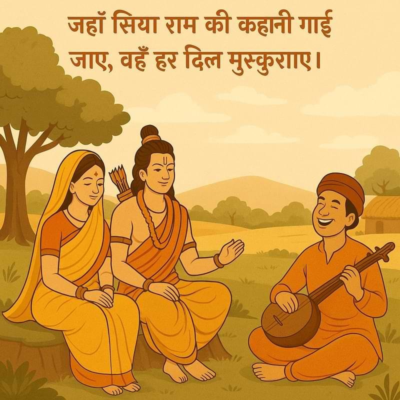 “जहाँ सिया राम की कहानी गाई जाए, वहाँ हर दिल मुस्कुराए।”