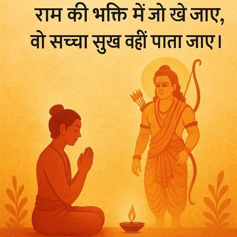 “राम की भक्ति में जो खो जाए, वो सच्चा सुख वहीं पाता जाए।”