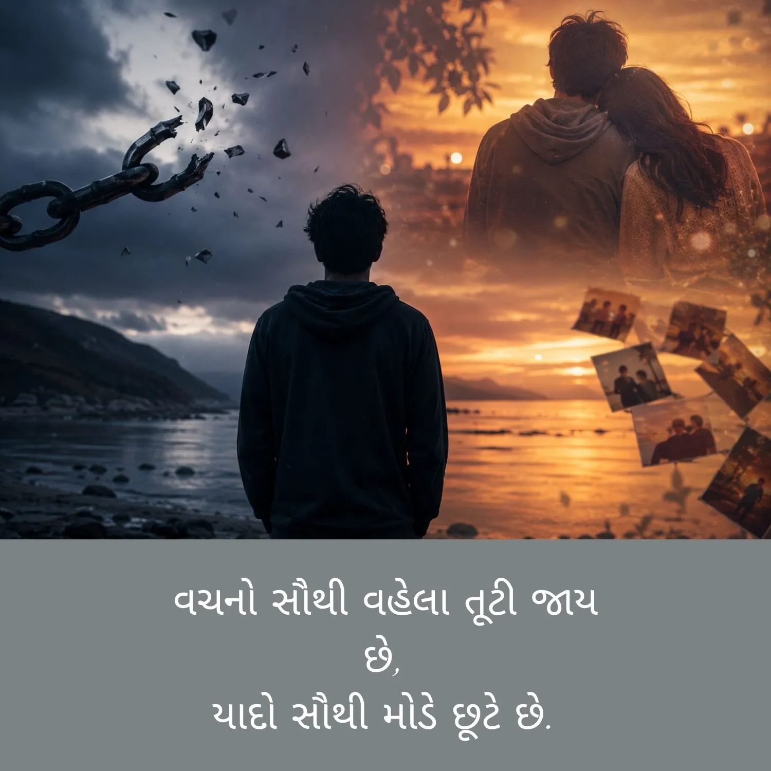 Sad Shayari Gujarati Text Image