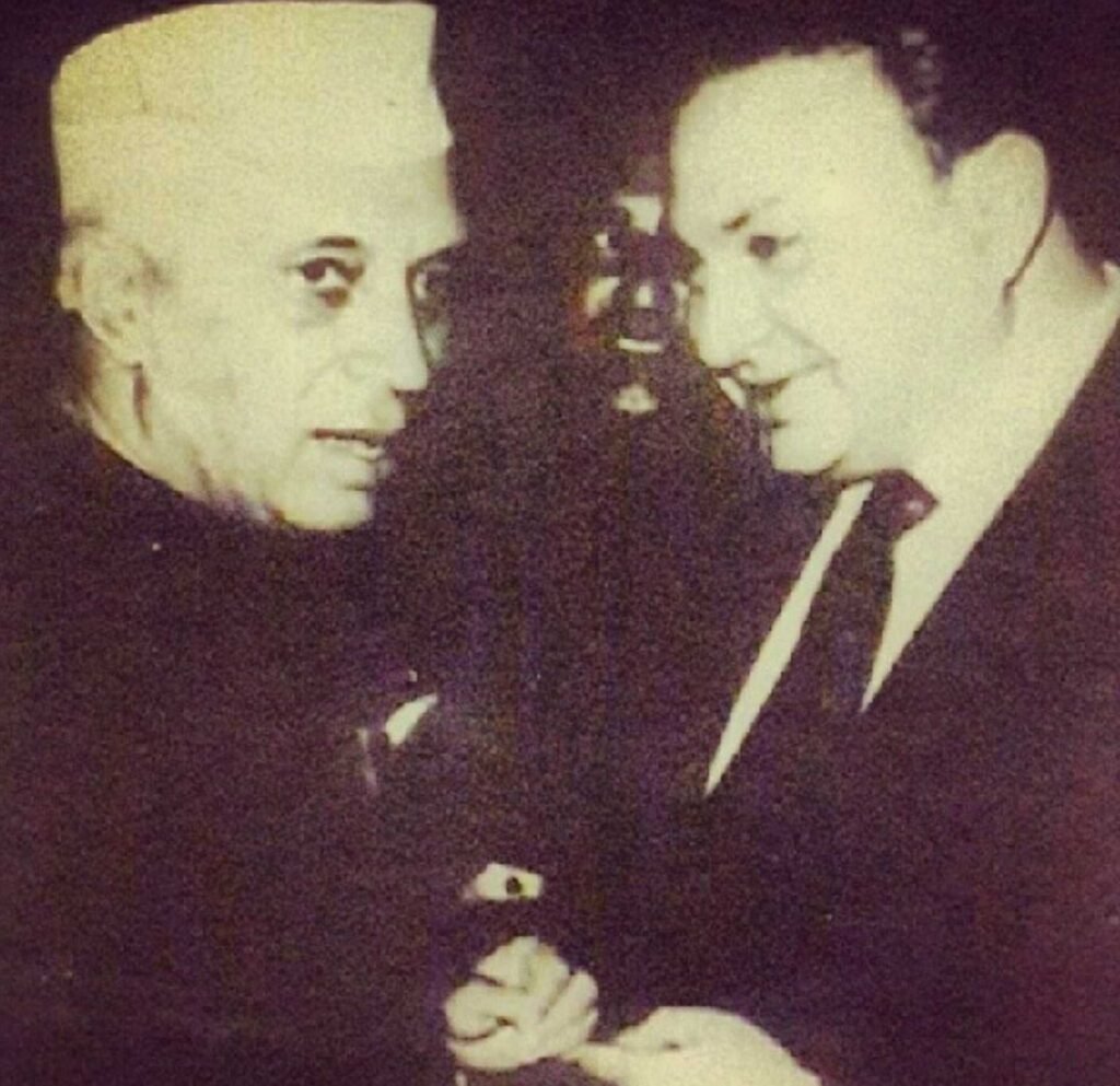 Zainab Ravdjee grandfather with nehru